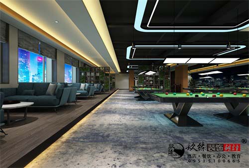 銀川臺球館設(shè)計效果圖|镹臻設(shè)計