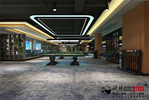 銀川臺球館設(shè)計效果圖|镹臻設(shè)計