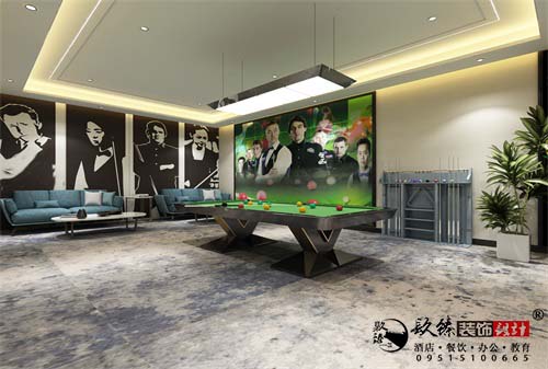 銀川臺球館設(shè)計效果圖|镹臻設(shè)計
