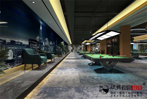 銀川臺球館設(shè)計效果圖|镹臻設(shè)計